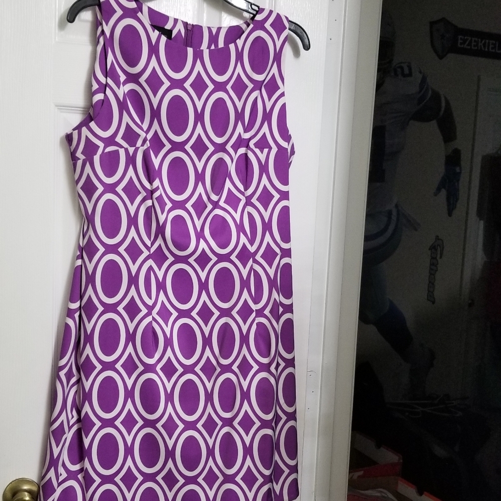 Purple and white dress